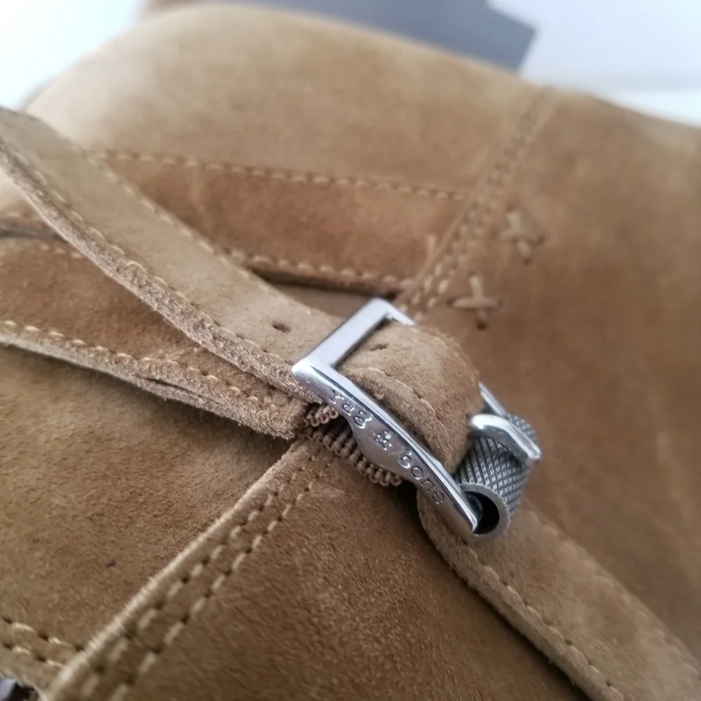 Rag & Bone walker buckled suede Ankle Boots